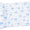 Swaddle Blanket - Blue Bows and Flowers