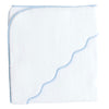 Kids' Scalloped Hooded Towel - Blue Gingham Edge