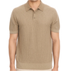 Geo Jacquard Shortsleeve Polo - Teton River/Sand