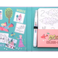 The Floss and Rock Fairy Tale Water Pen & Cards features an open children’s activity book with numbers, words, and scenes to color. It includes a water pen, “Magic Colour-In Cards” stored in an envelope, as well as reusable coloring cards and fun color-changing water cards for endless creative play on the go.