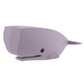 A minimalist, cartoon-like purple whale figurine with a large head, small fin, and a tiny tail from the Halftoys Ocean Friends collection.