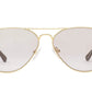 The Caddis Mabuhay Readers by Caddis are gold-framed aviator-style reading glasses featuring light-tinted lenses and a classic wire frame design, displayed facing forward against a white background.