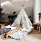 Two Asweets Campout Camp Fire and 'Smores teepees in a room, featuring plush campfire and faux felt decor. Perfect for imaginative play and pretending to make s'mores.