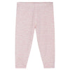 Baby Rib Stripe Leggings - Orchid/Ecru