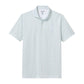 The Johnnie-O Marietta Polo is a light blue short-sleeve performance polo shirt featuring a subtle small floral pattern, button-up collar, and a front chest pocket, shown laid flat on a white background. As part of our featherweight polo collection, it delivers exceptional breathability and sun protection for effortless style and all-day comfort.