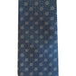 Introducing the Robert Jensen Clover Pattern Tie—a handcrafted necktie in blue, featuring a pattern of small, evenly spaced white floral designs and dots that add a touch of personal style.