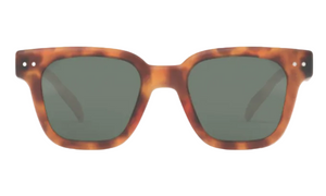IZIPIZI Kids’ Road Polarized Sunglasses featuring a tortoiseshell square frame, dark polarized lenses with UV protection, shown from the front against a white background.