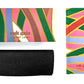 A colorful Cult Gaia Thierry Lasry glasses case box, a protective pouch with a similar design, and a black textured Thierry Lasry Jaya Sunglasses case make up the exquisite additions to any eyewear collection.