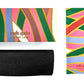 The exclusive Jazz Sunglasses by Thierry Lasry come in colorful packaging with vibrant branding, a sleek black case, and a patterned drawstring pouch.