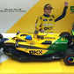 Experience the excitement of Formula 1 with the Maisto R/C 1:24 McLaren MCL38 (2024) - #81, a detailed replica featuring the iconic yellow and green livery from the Monaco Grand Prix. This model comes complete with a cardboard cutout of Oscar Piastri in a matching racing suit, making it an essential addition for fans or collectors. Celebrate McLaren’s 2024 season and its talented driver—perfect as a display piece or to accompany your existing Formula 1 remote control car collection.