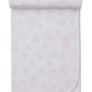 The Kissy Kissy Cheerful Good Night Printed Blanket is a light pink, cozy baby blanket featuring clouds, moons, stars, and rainbows. It’s rolled at one end with stitched edges for a soft, charming look.