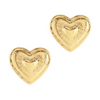 Heart Radiant Stud Earrings - Gold