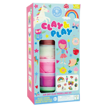 Box of “Princess Clay & Play” air dry clay sculpting kit by Floss and Rock, featuring ten vibrant clay colors, Rainbow Fairy character ideas, and an activity mat; suitable for ages 6 and up. Comes in bright, colorful packaging with playful designs.