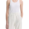 Ribbed Scoop Neck Tank - Optic White