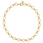 Anabel Aram Neptune Chain Necklace in gold with alternating smooth and ribbed circular links and a lobster clasp closure.