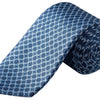 Geometric Woven Silk Tie - Light Blue