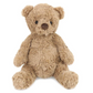 Mon Ami’s Huggie Bear sits upright facing forward on a plain white background, featuring round ears, black eyes, and a dark brown nose—an ultra-soft plush children’s stuffed animal perfect for snuggling.