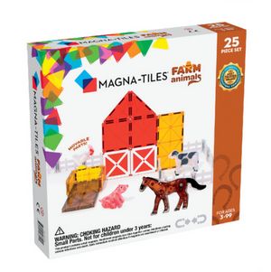  Farm Animals 25-Piece set, part of the MAGNA-TILES® Animal Collection Box