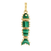Milos Stone Fish Charm - Malachite