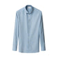 The Eton Slim Wide Spread Solid Signature Flannel Shirt is a light blue, long-sleeve cotton dress shirt with a collar, perfect for cold-weather style and shown on a plain white background.
