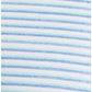 Close-up of the Warwick Polo by Johnnie-O, crafted from lightweight, sweat-wicking fabric. The horizontal blue and white stripes alternate between thin blue lines and wider white spaces, showcasing a design focused on all-day comfort.