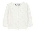 The Tartine et Chocolat Baby Girls’ and Girls’ Openwork Cardigan features delicate eyelet patterns, a round neckline, long sleeves, and front buttons. This lightweight cardigan is a perfect layering piece for any occasion.