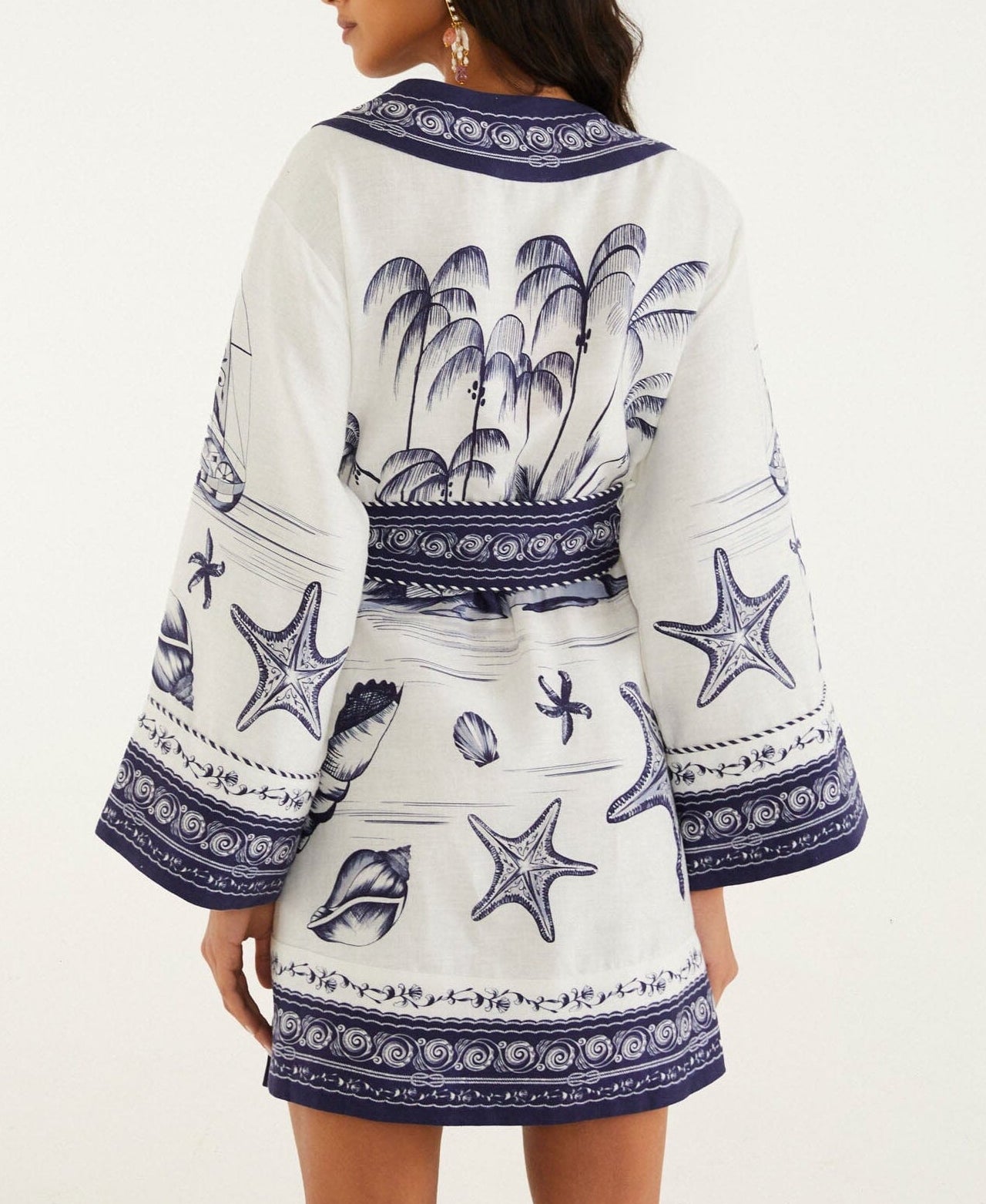 Coast Scarf Off White Mini Dress