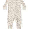 Baby Zip Long Sleeve Sleeper Footie - Floral Vine