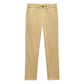 The Rag & Bone Fit 2 Stretch Twill Chino features beige cotton twill, belt loops, front pockets, and a button closure, shown laid flat on a white background.