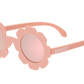 Children's Babiators Polarized Flower Sunglasses with pink frames and UV protection.