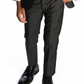 An individual dressed in a sleek black suit, with hands in pockets and sporting polished black shoes paired with Appaman's Boy's Mod Pant, ideal for a formal event.