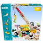 A box of the BRIO Builder Activity Set by Brio, featuring 201 pieces designed for ages 3 and up, highlights the excitement of open-ended construction play with images of a crane and other toy models on the packaging.