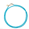 Double Wrap Beaded Necklace - Diamond Cut in Turquoise
