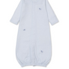 Baby Premier Striped Puppies Convertible Gown - Light Blue
