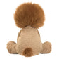 The Jellycat Fuddlewuddle Lion, Medium is a plush stuffed animal with a fluffy mane and tail, shown from the back against a white background.