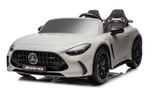 Freddo 24V Mercedes AMG GT63 gray 2 seater ride-on car, featuring black seats and wheels, is shown from a front angle on a white background; this stylish kids car is designed for ultimate fun and comfort.