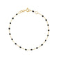 The Classic Gigi Bracelet 6.7" by Gigi Clozeau is crafted in 18k yellow gold with small, evenly spaced black beads and an adjustable spring ring clasp—ideal for effortless everyday elegance.