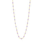 A Gigi Clozeau Classic Gigi Necklace with purple beads, suitable for everyday appearance.
