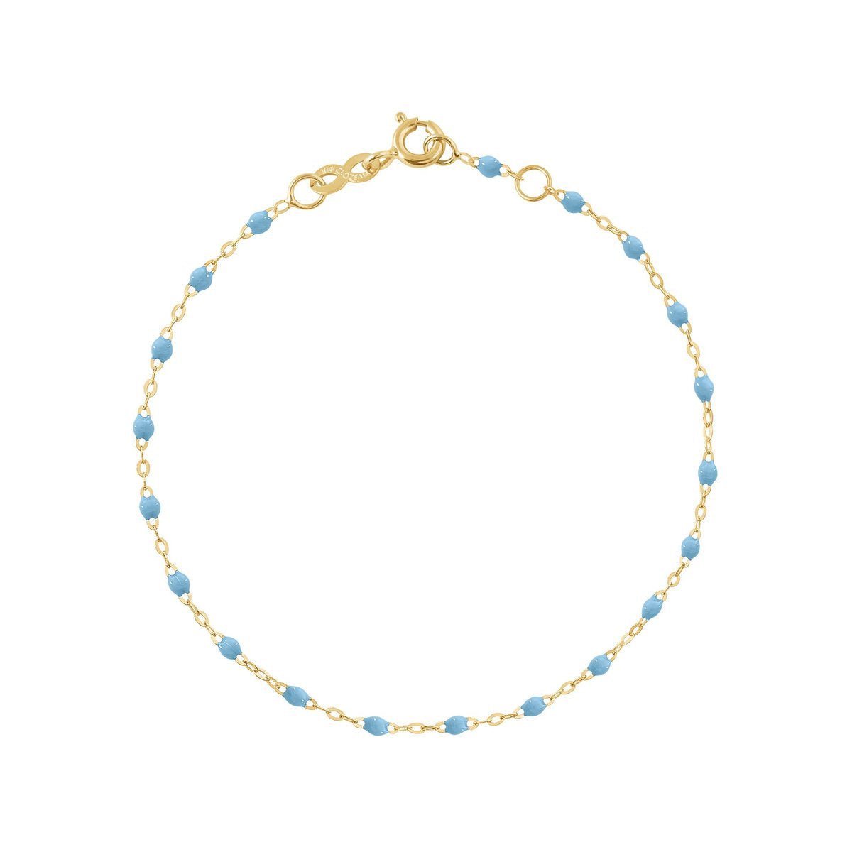 Sentence with replacements: A turquoise Gigi Clozeau Classic Gigi Bracelet, 6.7" isolated on a white background, perfect for an everyday look.