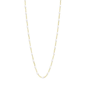This Gigi Clozeau Classic Gigi Necklace, 16.5" features white beads, perfect for your everyday appearance.