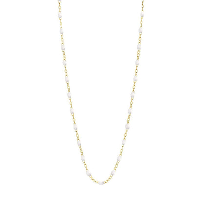 This Gigi Clozeau Classic Gigi Necklace, 16.5" features white beads, perfect for your everyday appearance.