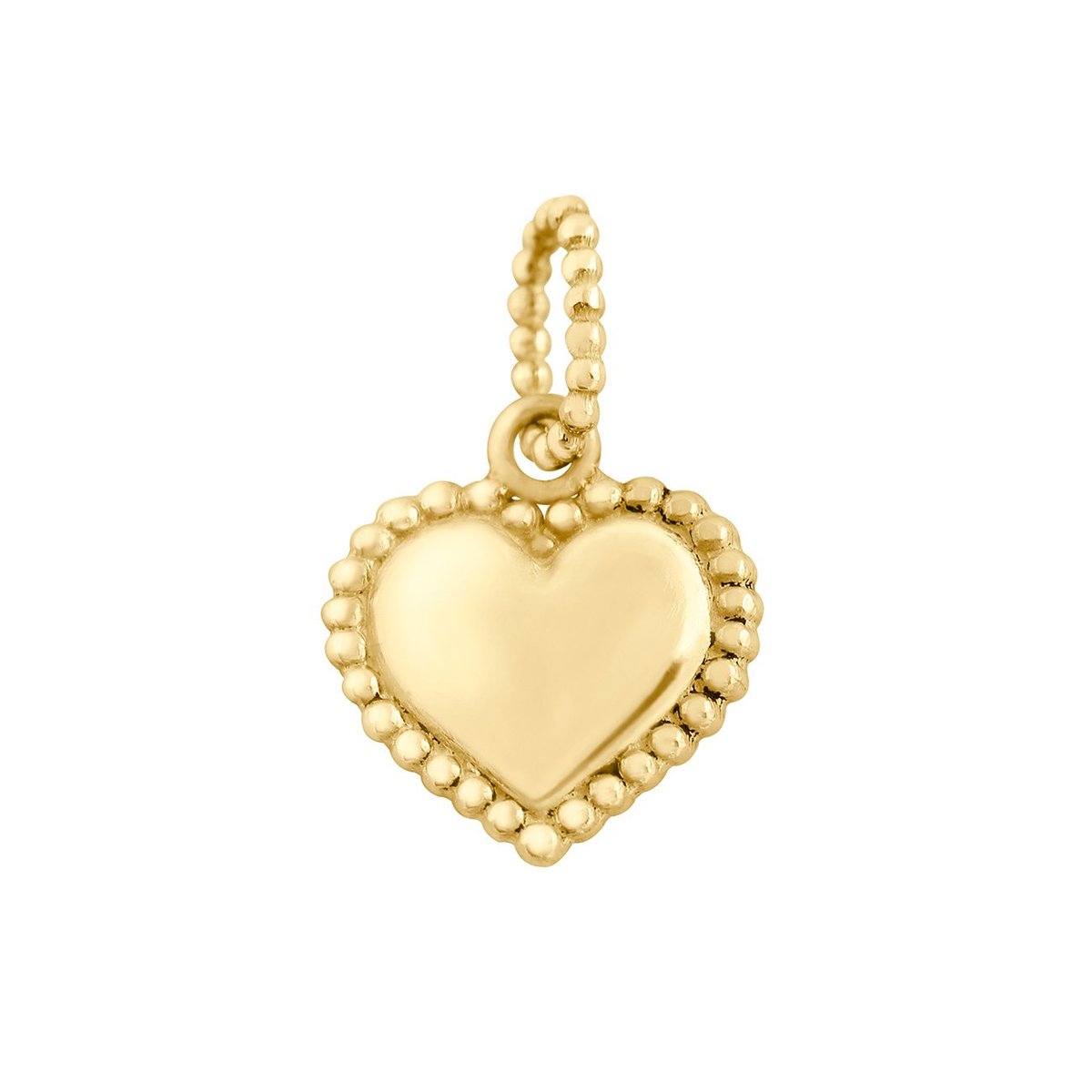 Discover the Gigi Clozeau Lucky Heart Pendant, a breathtaking piece by Gigi Clozeau crafted from 18 carat gold. This heart-shaped charm is adorned with a beaded edge and includes a loop for effortless attachment to your favorite chain.