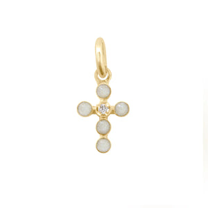 Gigi Clozeau Pearled Cross Pendant