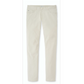The Peter Millar eb66 Performance Five-Pocket Pant is a pair of slim-fit women's jeans in light beige with four-way stretch, shown flat on a white background.