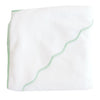Kids' Scalloped Hooded Towel - Green Stripe Edge