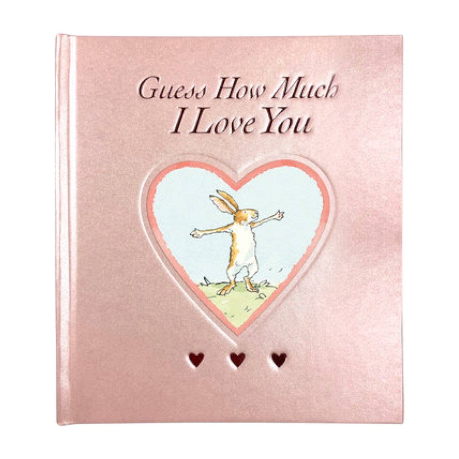 The "Guess How Much I Love You - Sweetheart Edition" by Penguin Random House is a pink hardcover featuring Nutbrown Hare on the cover—an ideal Valentine's Day gift for kids.