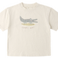 The Rylee & Cru Baby Boys' and Boys' Relaxed Tee is a beige cotton jersey shirt with a cartoon crocodile and “Surfs Up!” text, offering a comfortable fit for easy dressing.