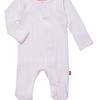 Baby Love Lines Pointelle Footie - Pink