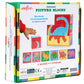 Eeboo Dinosaur Picture Blocks features nine 2.5-inch illustrated blocks that form six dinosaur puzzles with vibrant artwork—ideal for creative, stackable play.