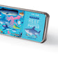 A rectangular tin with a colorful ocean animal design and "50 Piece Puzzle" label from Crocodile Creek; ideal for ages 4+, it's a fun travel puzzle or stocking stuffer for young explorers.